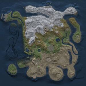 Thumbnail Rust Map: Procedural Map, Size: 3300, Seed: 470264023, 13 Monuments