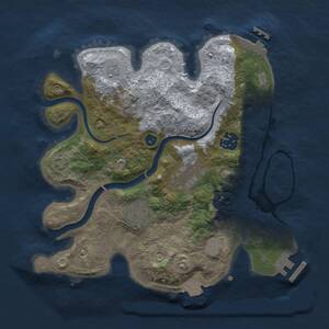 Thumbnail Rust Map: Procedural Map, Size: 2750, Seed: 652980776, 10 Monuments