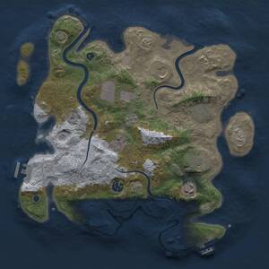 Thumbnail Rust Map: Procedural Map, Size: 3500, Seed: 669016294, 14 Monuments