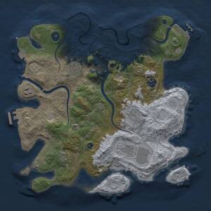 Thumbnail Rust Map: Procedural Map, Size: 3500, Seed: 111025, 13 Monuments