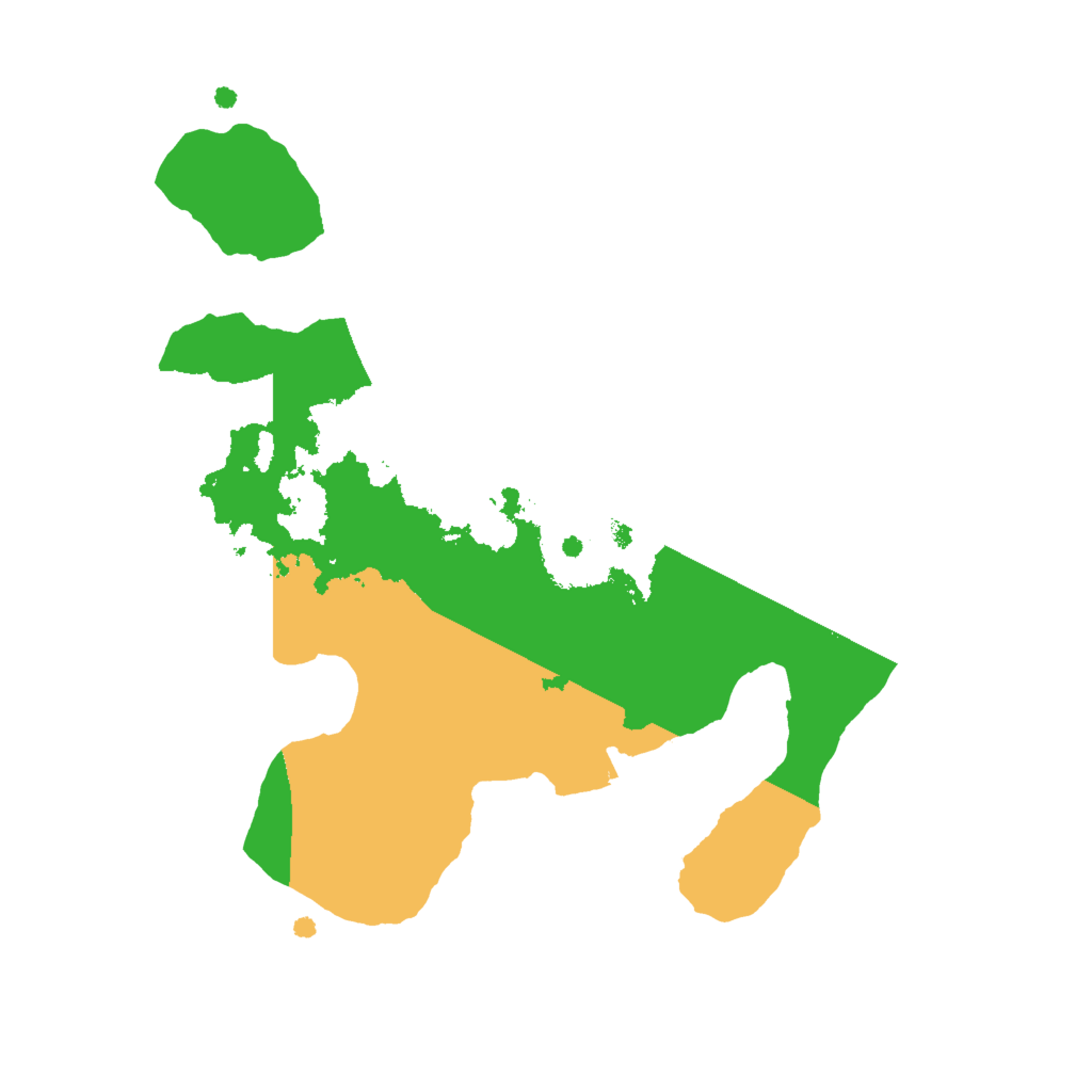 Biome Rust Map: Procedural Map, Size: 2000, Seed: 189558162