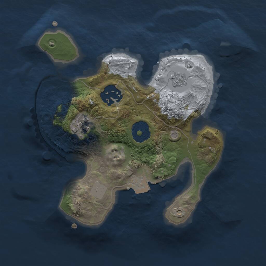 Rust Map: Procedural Map, Size: 2000, Seed: 189558162, 4 Monuments