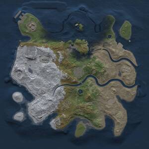 Thumbnail Rust Map: Procedural Map, Size: 3250, Seed: 489545958, 12 Monuments