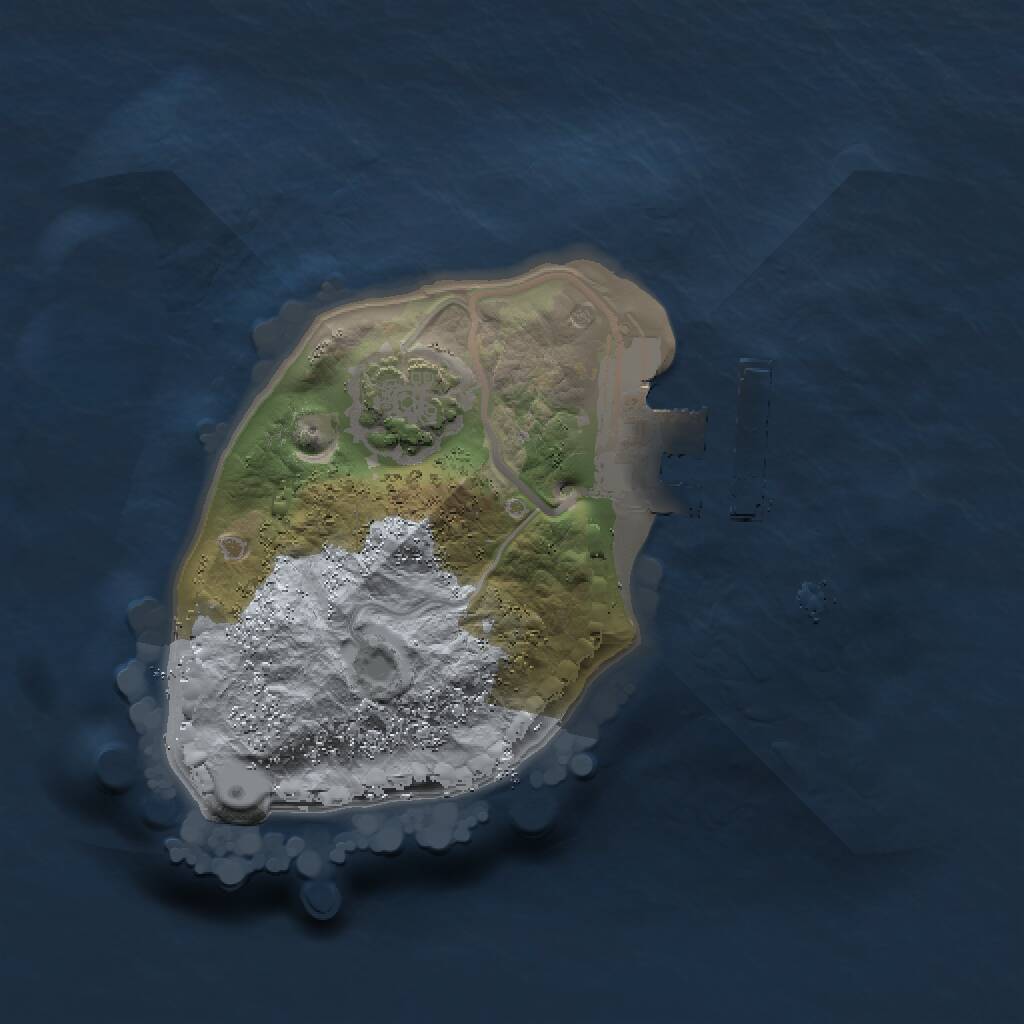 Rust Map: Procedural Map, Size: 1300, Seed: 185069478, 3 Monuments