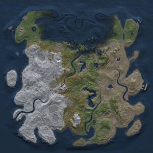 Thumbnail Rust Map: Procedural Map, Size: 4500, Seed: 696241093, 15 Monuments