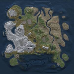 Thumbnail Rust Map: Procedural Map, Size: 3750, Seed: 1847362, 17 Monuments