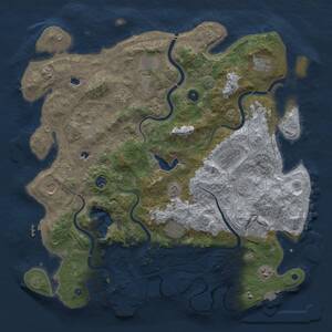 Thumbnail Rust Map: Procedural Map, Size: 4500, Seed: 12974513, 16 Monuments