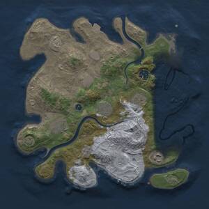 Thumbnail Rust Map: Procedural Map, Size: 3200, Seed: 1461526544, 12 Monuments