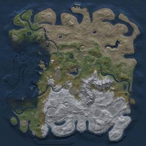 Thumbnail Rust Map: Procedural Map, Size: 5000, Seed: 2125428793, 17 Monuments