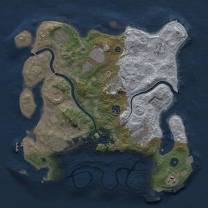 Thumbnail Rust Map: Procedural Map, Size: 3500, Seed: 1071102437, 16 Monuments