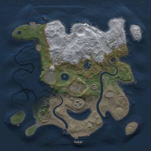 Thumbnail Rust Map: Procedural Map, Size: 3000, Seed: 123456785, 10 Monuments