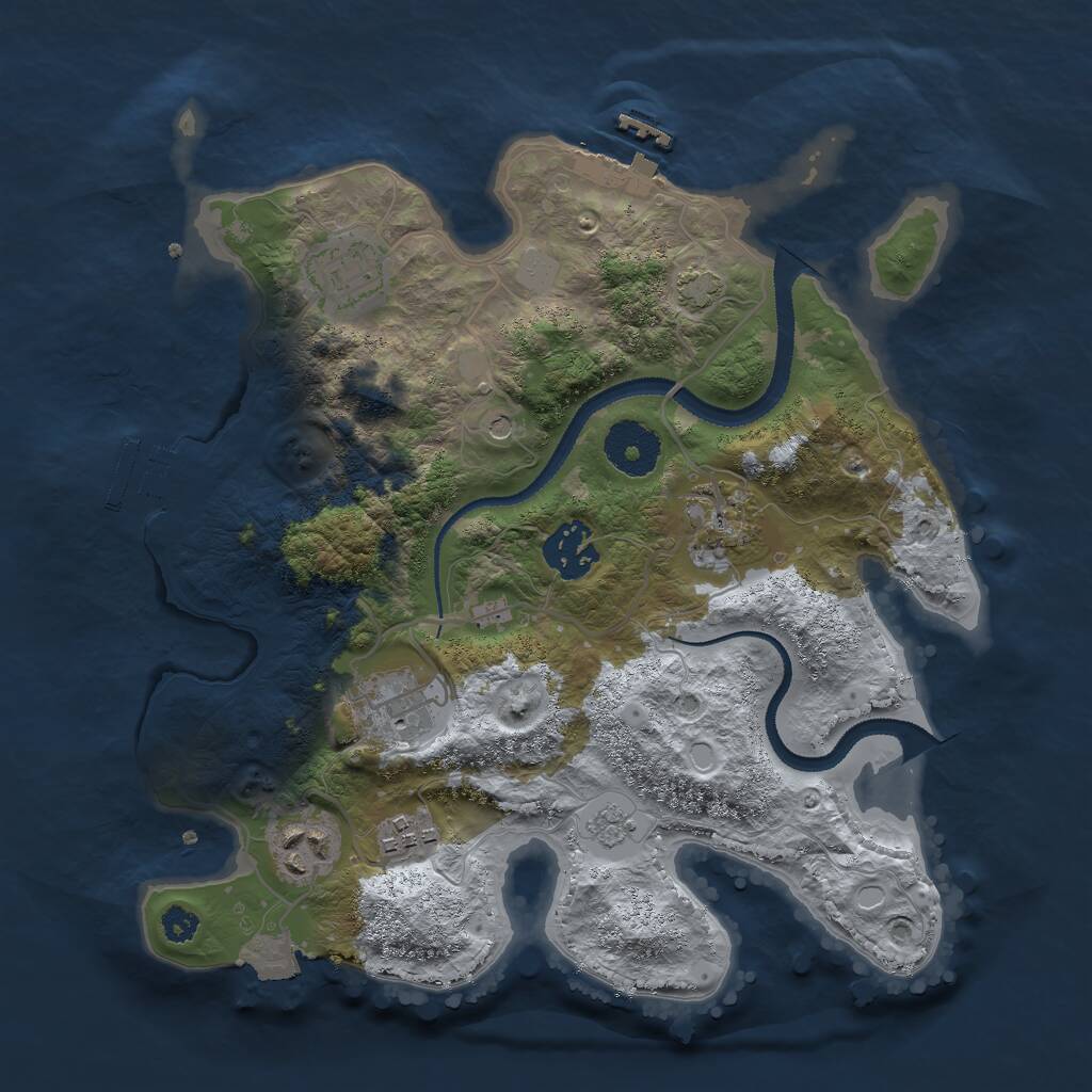 Rust Map: Procedural Map, Size: 3000, Seed: 431212036, 12 Monuments