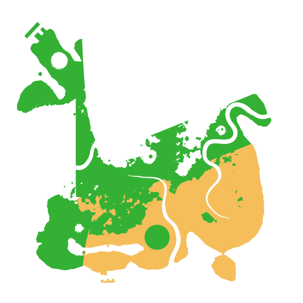 Biome Rust Map: Procedural Map, Size: 3200, Seed: 422866714