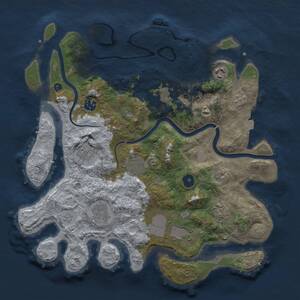 Thumbnail Rust Map: Procedural Map, Size: 3650, Seed: 2130864508, 14 Monuments