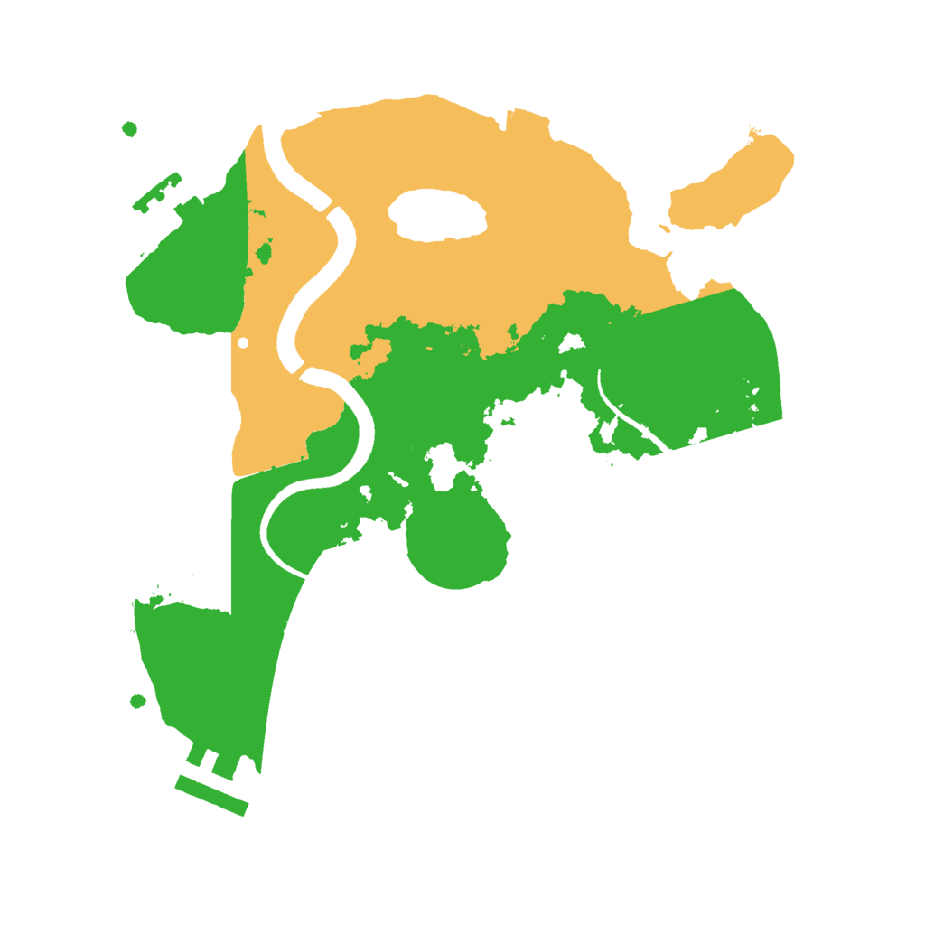 Biome Rust Map: Procedural Map, Size: 2500, Seed: 34412464