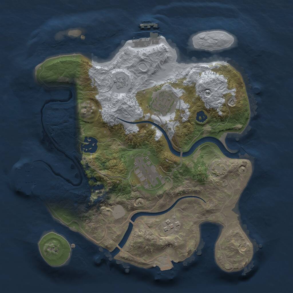 Rust Map: Procedural Map, Size: 2600, Seed: 31546, 10 Monuments