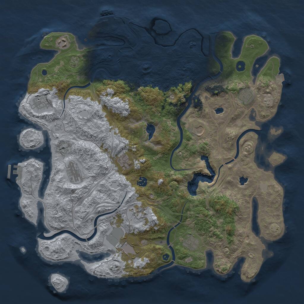 Rust Map: Procedural Map, Size: 4500, Seed: 1548537395, 17 Monuments