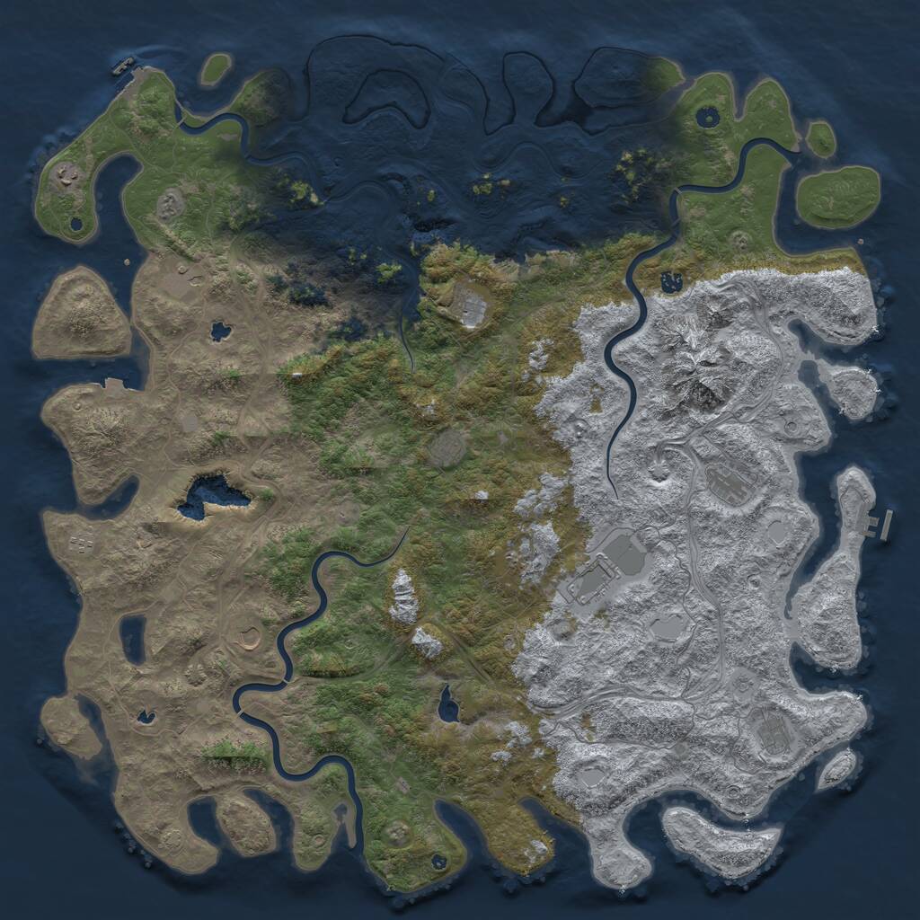 Rust Map: Procedural Map, Size: 6000, Seed: 1526641296, 17 Monuments