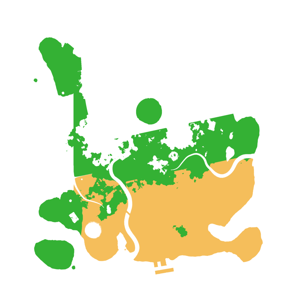 Biome Rust Map: Procedural Map, Size: 3200, Seed: 633995149