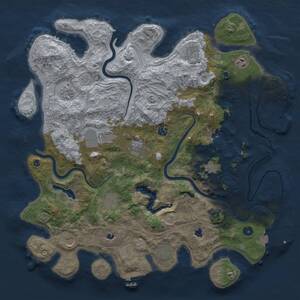 Thumbnail Rust Map: Procedural Map, Size: 4500, Seed: 866512284, 17 Monuments