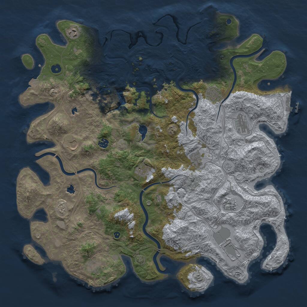 Rust Map: Procedural Map, Size: 4750, Seed: 6327234, 17 Monuments