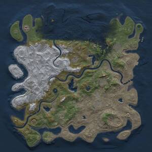 Thumbnail Rust Map: Procedural Map, Size: 4700, Seed: 2099613951, 17 Monuments