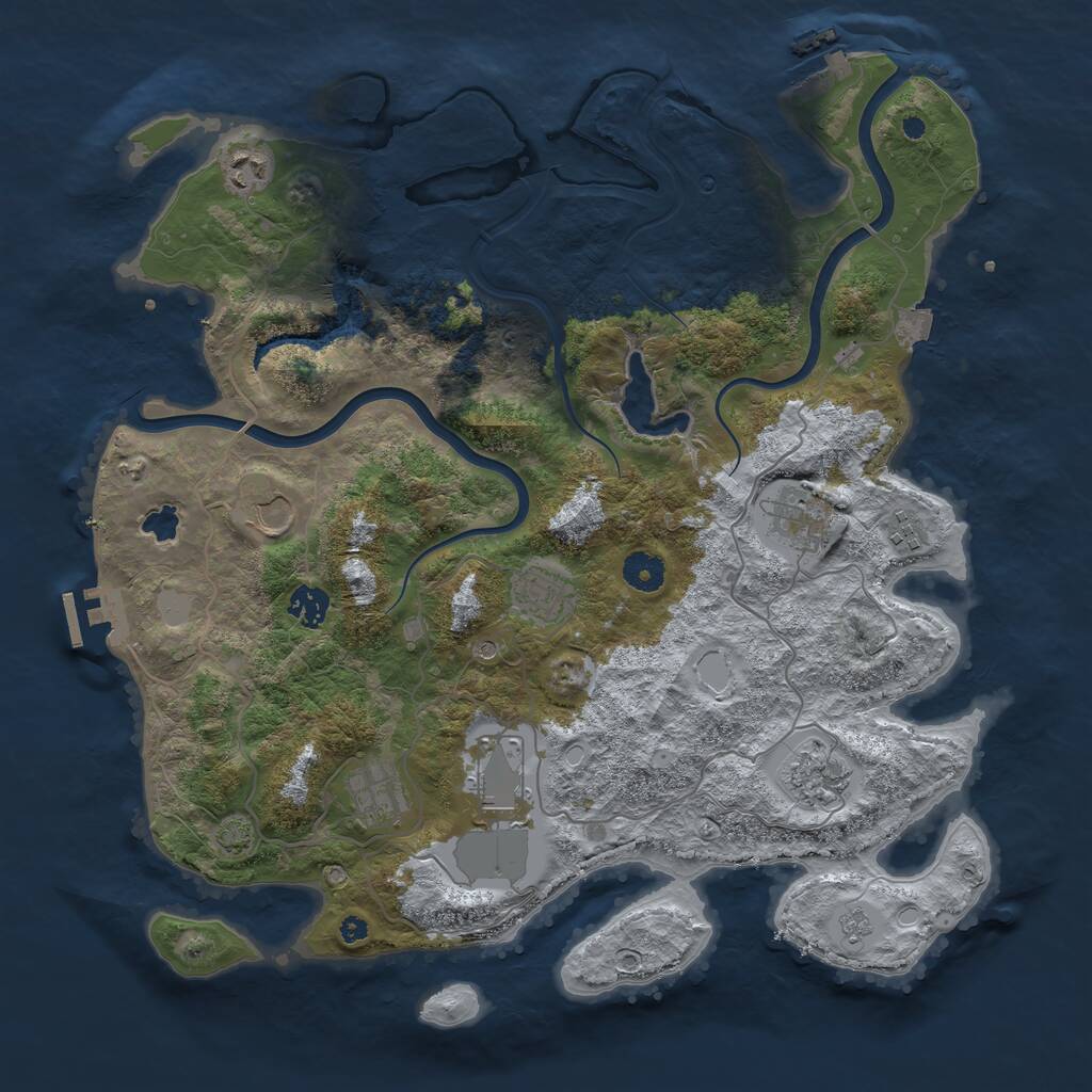 Rust Map: Procedural Map, Size: 4000, Seed: 417529080, 15 Monuments