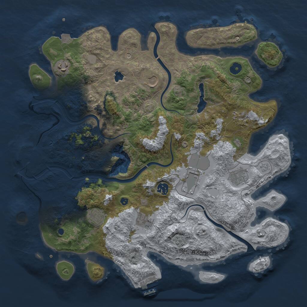Rust Map: Procedural Map, Size: 4000, Seed: 272169402, 15 Monuments