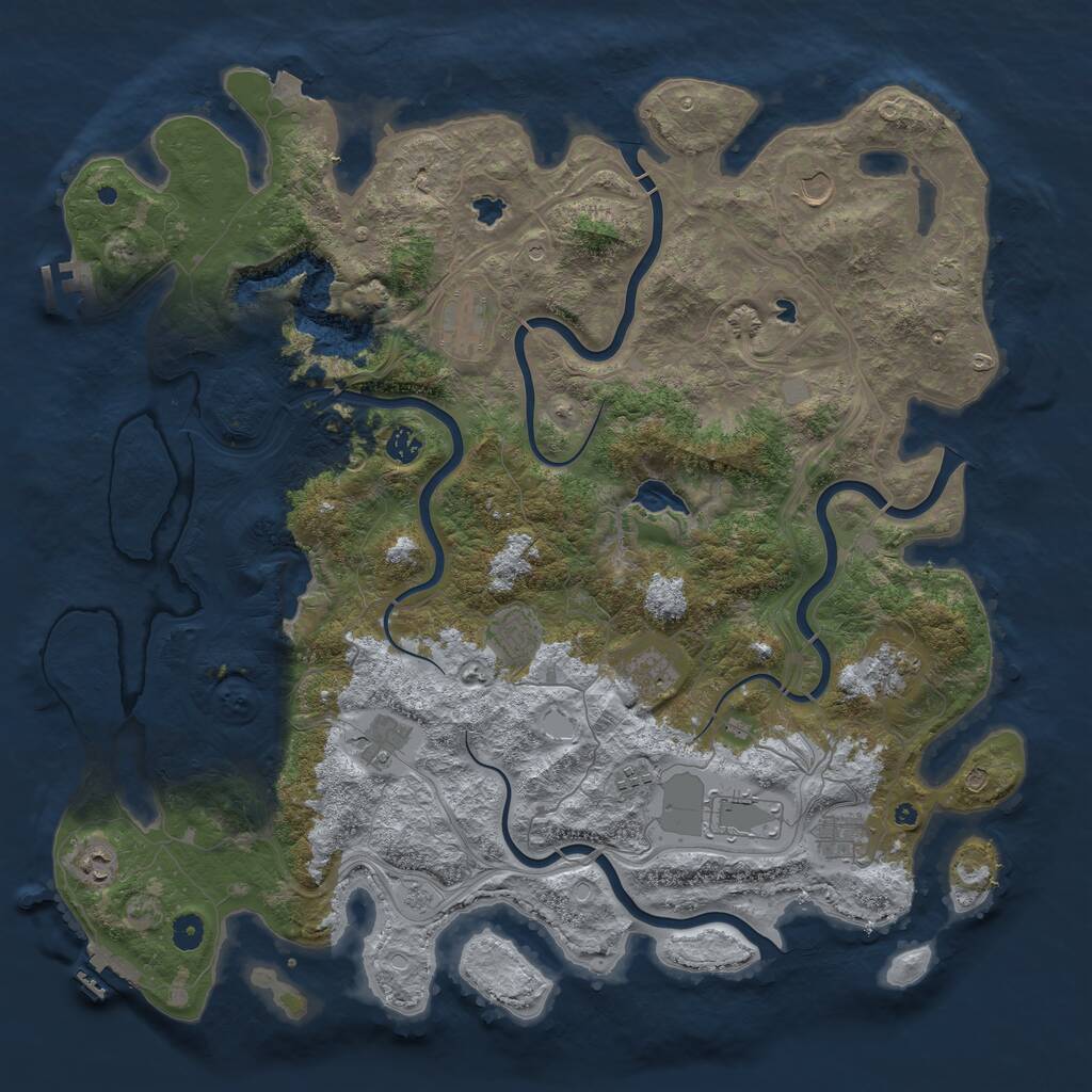 Rust Map: Procedural Map, Size: 4750, Seed: 849302, 17 Monuments