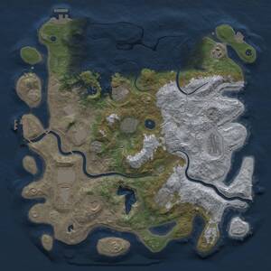 Thumbnail Rust Map: Procedural Map, Size: 4000, Seed: 25947, 16 Monuments