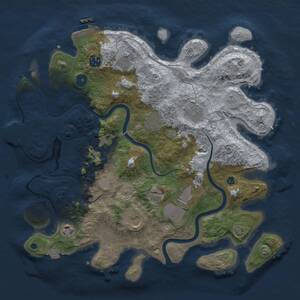 Thumbnail Rust Map: Procedural Map, Size: 3750, Seed: 148581832, 15 Monuments