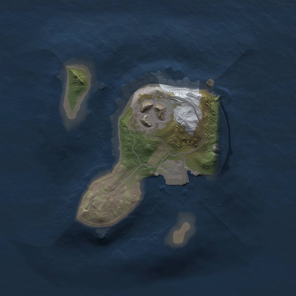 Rust Map: Procedural Map, Size: 1500, Seed: 828493432, 2 Monuments