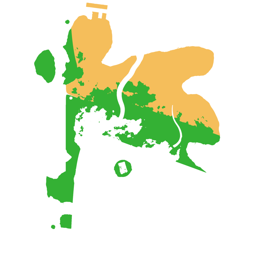 Biome Rust Map: Procedural Map, Size: 2500, Seed: 25677881