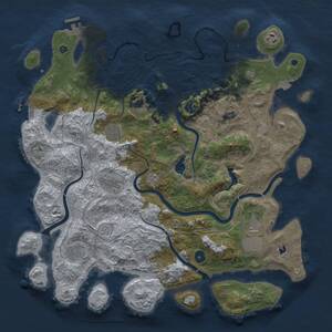Thumbnail Rust Map: Procedural Map, Size: 4300, Seed: 875910148, 15 Monuments