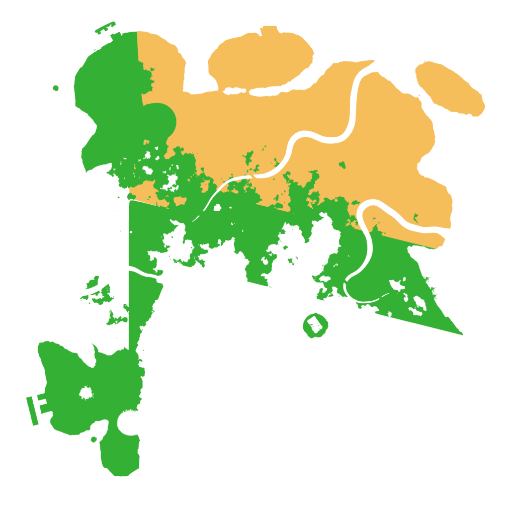 Biome Rust Map: Procedural Map, Size: 3600, Seed: 98667