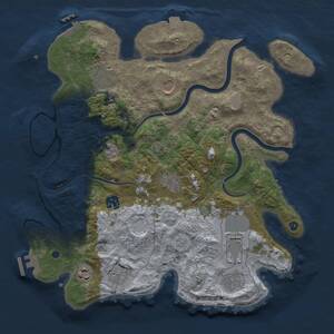 Thumbnail Rust Map: Procedural Map, Size: 3600, Seed: 98667, 15 Monuments