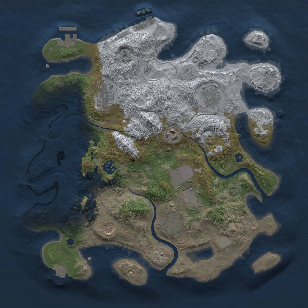 Rust Map: Procedural Map, Size: 3500, Seed: 6032026, 14 Monuments