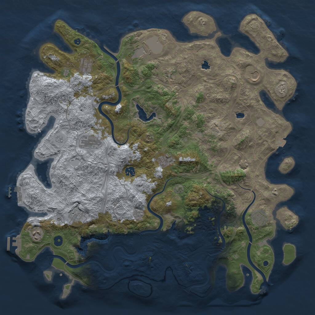 Rust Map: Procedural Map, Size: 4750, Seed: 2087559916, 17 Monuments