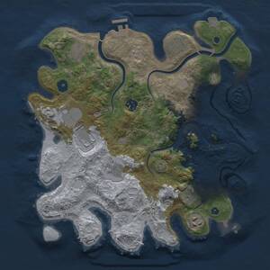 Thumbnail Rust Map: Procedural Map, Size: 3500, Seed: 2123, 13 Monuments