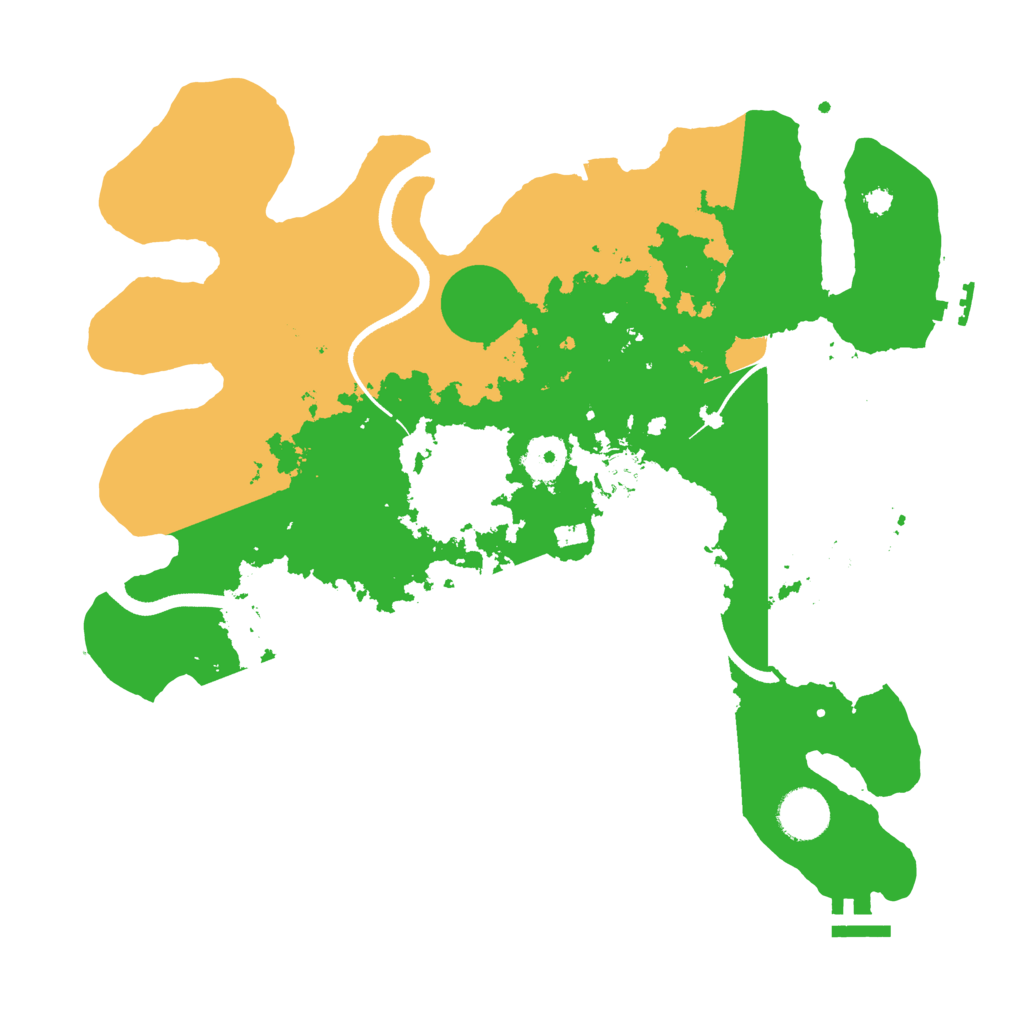 Biome Rust Map: Procedural Map, Size: 3500, Seed: 14896