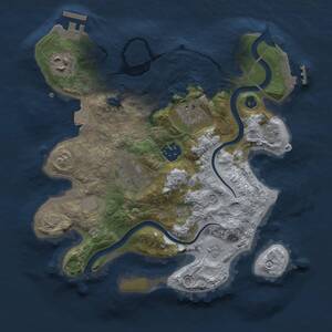Thumbnail Rust Map: Procedural Map, Size: 2800, Seed: 1815464639, 11 Monuments