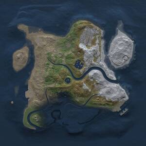 Thumbnail Rust Map: Procedural Map, Size: 2500, Seed: 1686449777, 6 Monuments