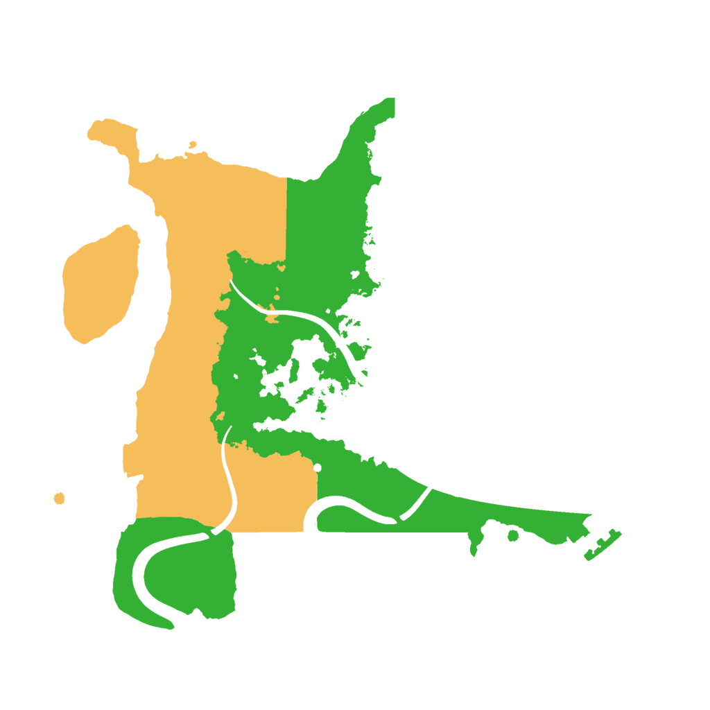 Biome Rust Map: Procedural Map, Size: 2500, Seed: 1686449777