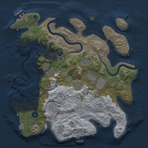 Thumbnail Rust Map: Procedural Map, Size: 3500, Seed: 317723051, 15 Monuments