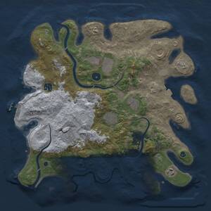 Thumbnail Rust Map: Procedural Map, Size: 3750, Seed: 570811505, 15 Monuments