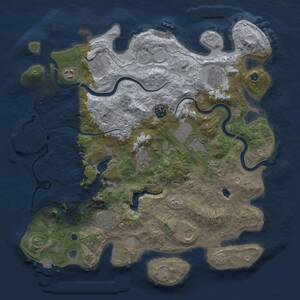 Thumbnail Rust Map: Procedural Map, Size: 4000, Seed: 1958975633, 16 Monuments