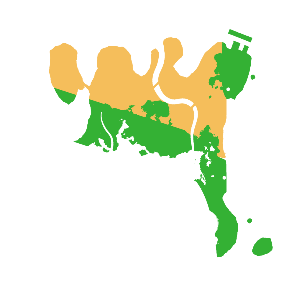 Biome Rust Map: Procedural Map, Size: 2500, Seed: 1871