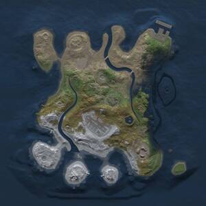 Thumbnail Rust Map: Procedural Map, Size: 2500, Seed: 1871, 6 Monuments