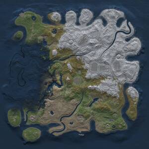Thumbnail Rust Map: Procedural Map, Size: 4500, Seed: 1788439866, 14 Monuments