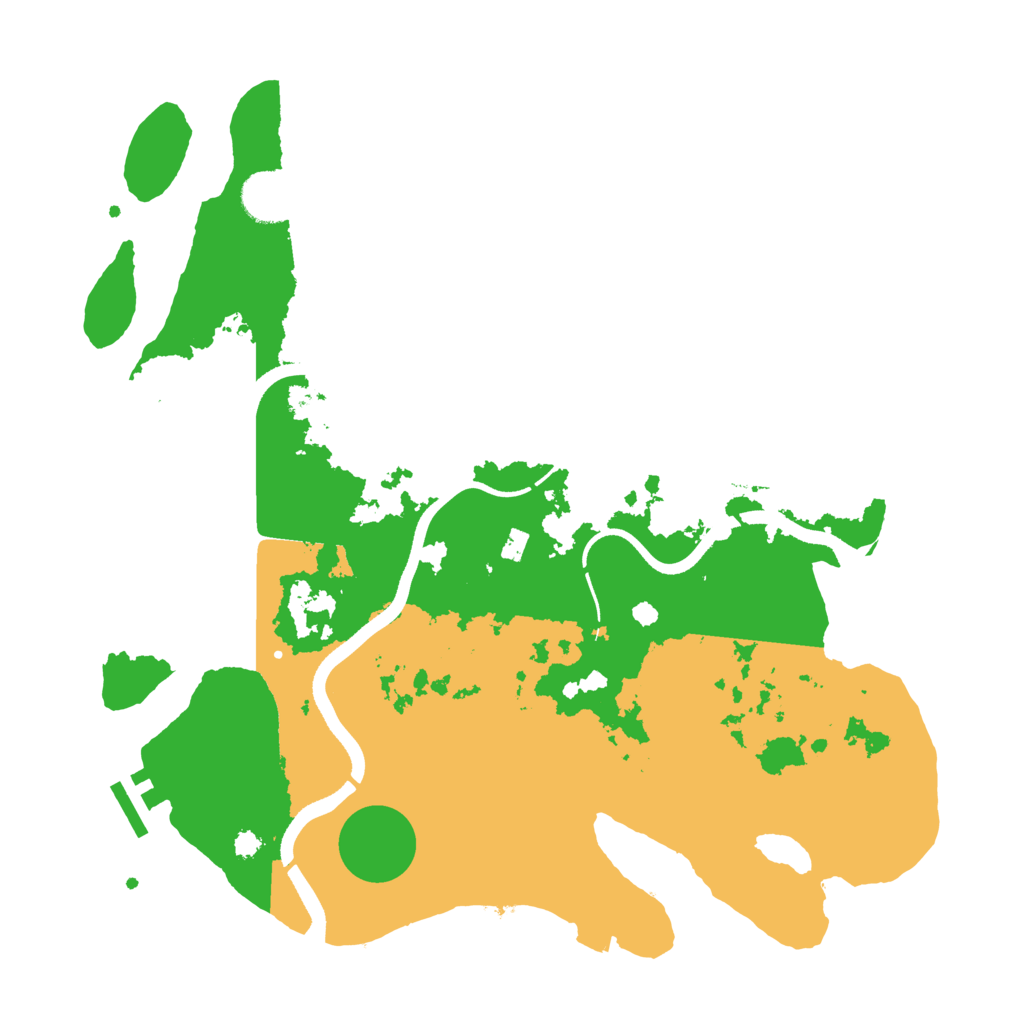 Biome Rust Map: Procedural Map, Size: 3500, Seed: 14657